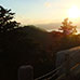 Coucher de soleil sur le sommet du Mont Misen