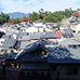 Toits des maisons vus du chemin Yamabe-no-komichi