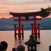 Coucher de soleil sur le Torii